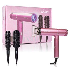 CORTEX BEAUTY AirFold | Ionic Foldable Dryer + 2 Piece Blowout Brush Set